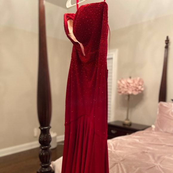 Jovani Red Mermaid Dress - Picture 4 of 7